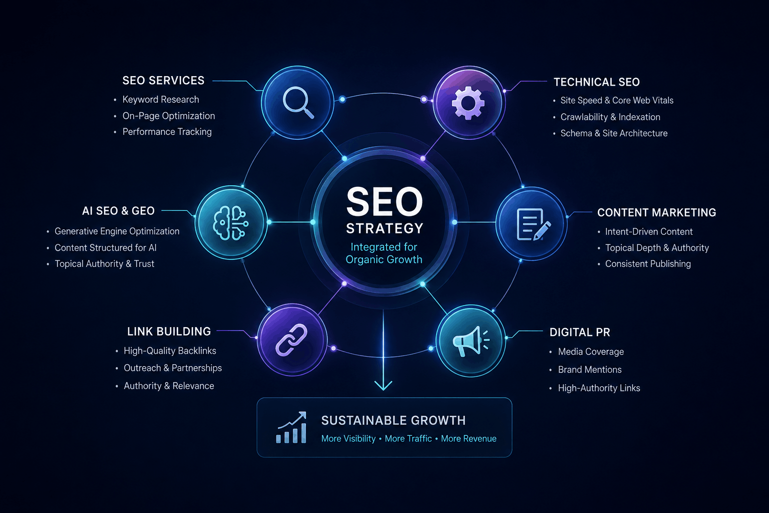 Read more about the article How Search Forge Digital Helps Businesses Grow with SEO, AI SEO, Content, and Link Building